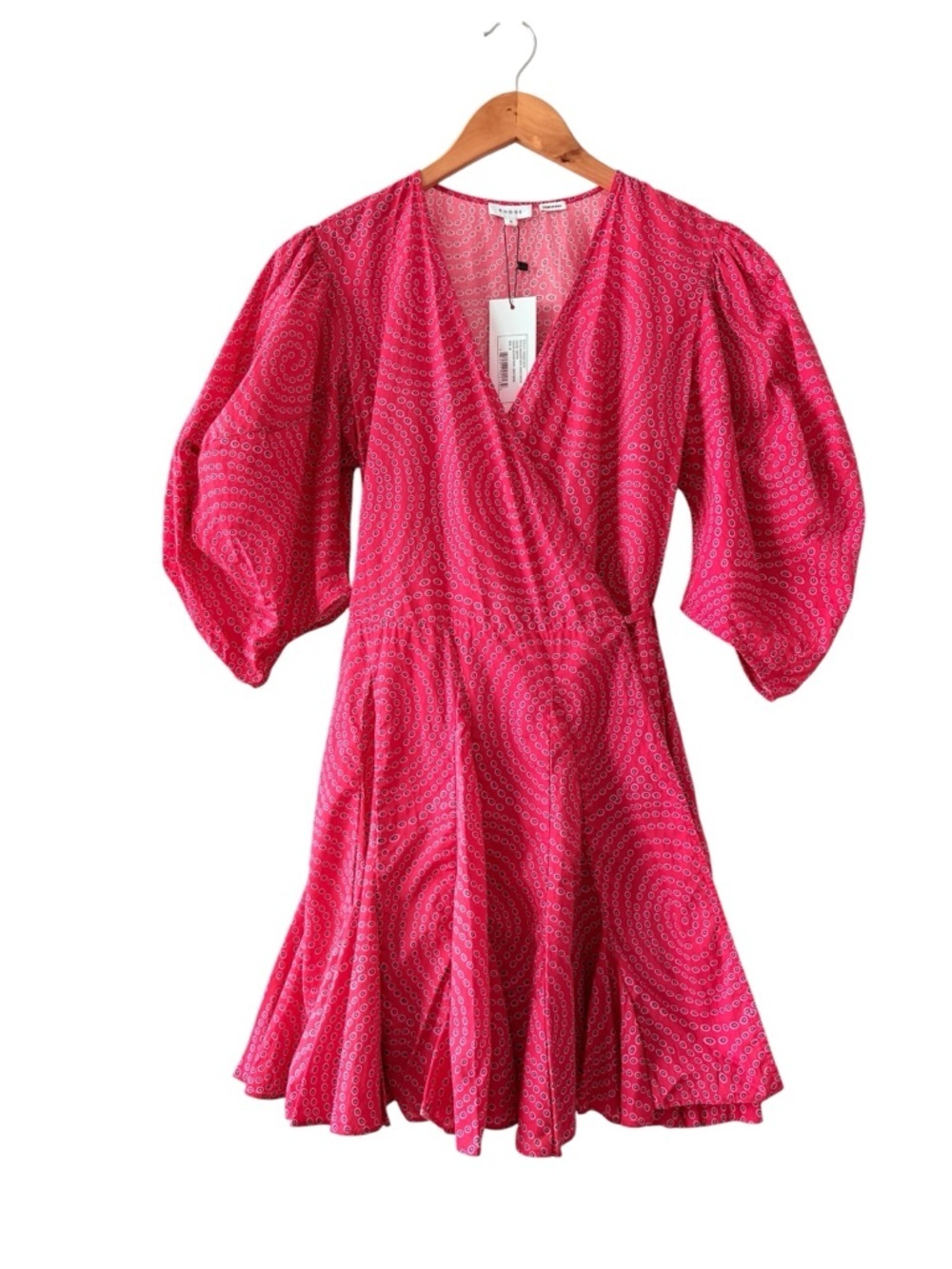 Rhode Rosie Wrap Dress in Red Trail